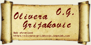 Olivera Grijaković vizit kartica